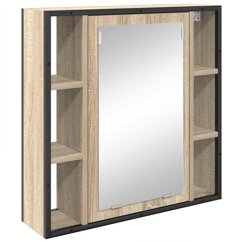 Badeværelsesmøbel sæt med hylde 3 pcs Sonoma eg Konstrueret træ