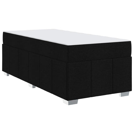 Sengestel med madras Sort 90 x 200 cm Stof