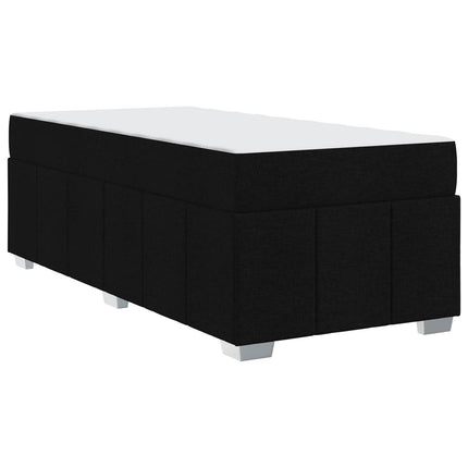 Sengestel med madras Sort 90 x 200 cm Stof