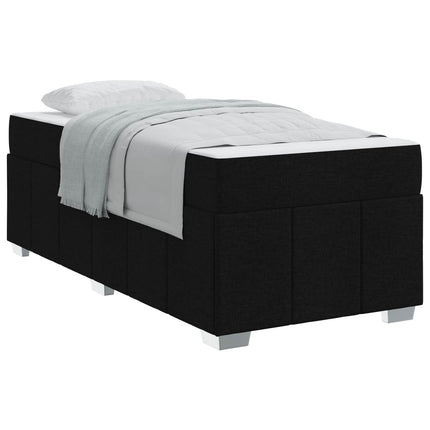 Sengestel med madras Sort 90 x 200 cm Stof