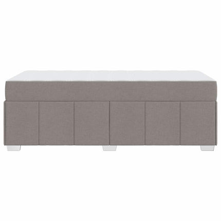 Sengestel med madras Gråbrun 90 x 200 cm Stof