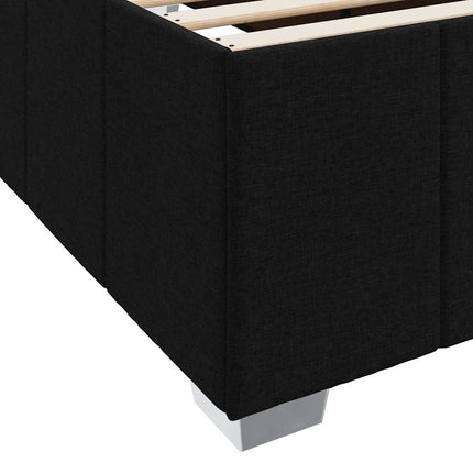 Sengestel med madras Sort 120 x 190 cm Stof