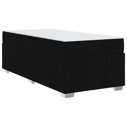 Sengestel med madras Sort 120 x 190 cm Stof
