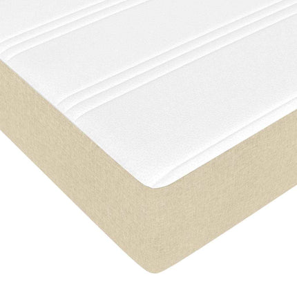 Sengestel med madras Creme 120 x 200 cm Stof