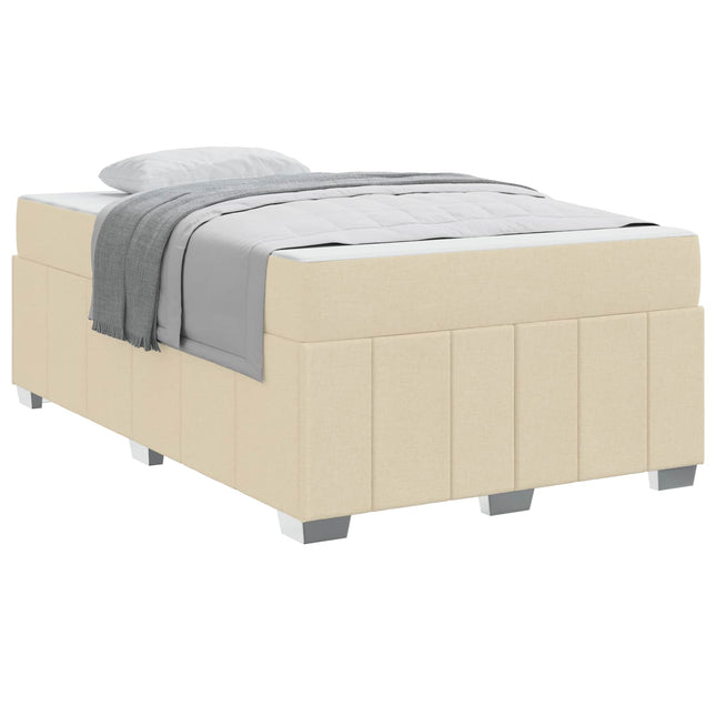 Sengestel med madras Creme 120 x 200 cm Stof