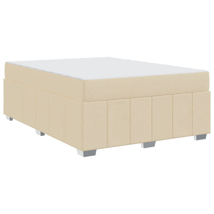 Sengestel med madras Creme 160 x 200 cm Stof