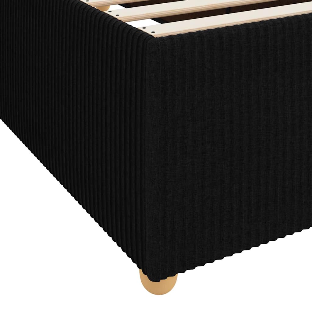 Sengestel med madras Sort 120 x 200 cm Stof