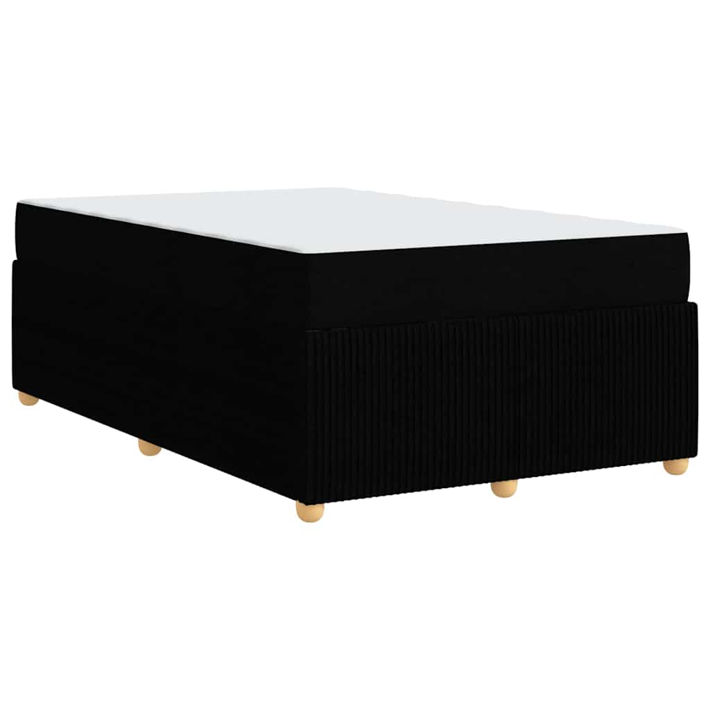 Sengestel med madras Sort 120 x 200 cm Stof