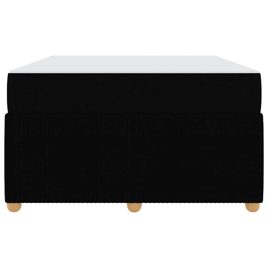 Sengestel med madras Sort 120 x 200 cm Stof