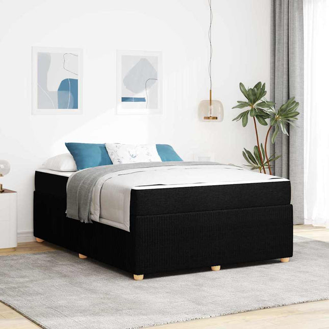 Sengestel Sort 140 x 200 cm Stof