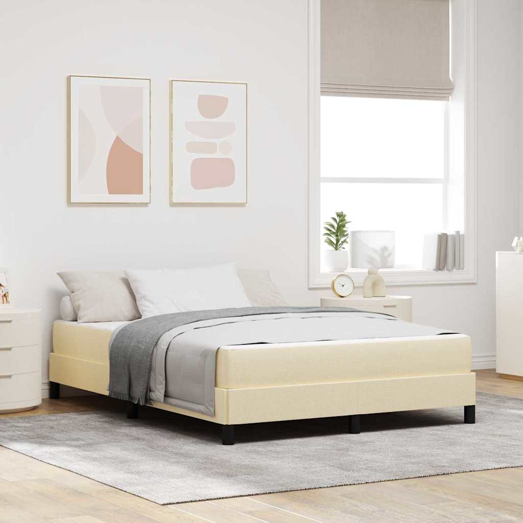 Box spring seng Creme 140 x 200 cm Stof