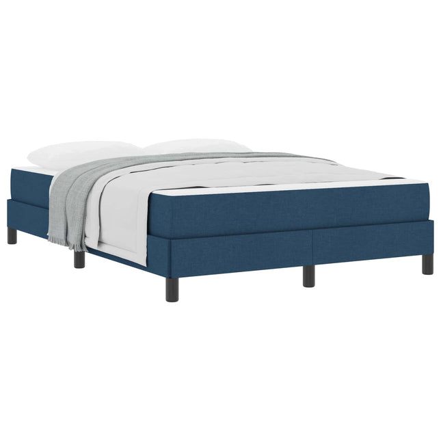 Box spring seng med madras Blå 140 x 200 cm Stof