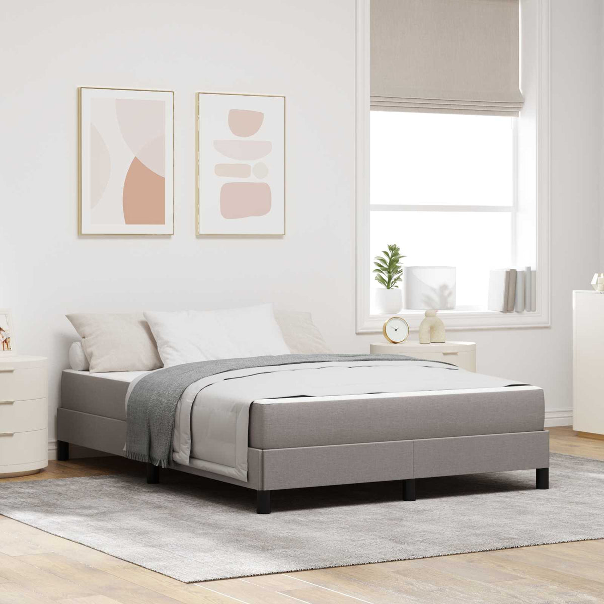 Box spring seng Grbrun 160 x 200 cm Stof