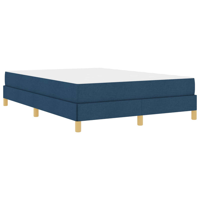 Box spring seng med madras Blå 140 x 200 cm Stof