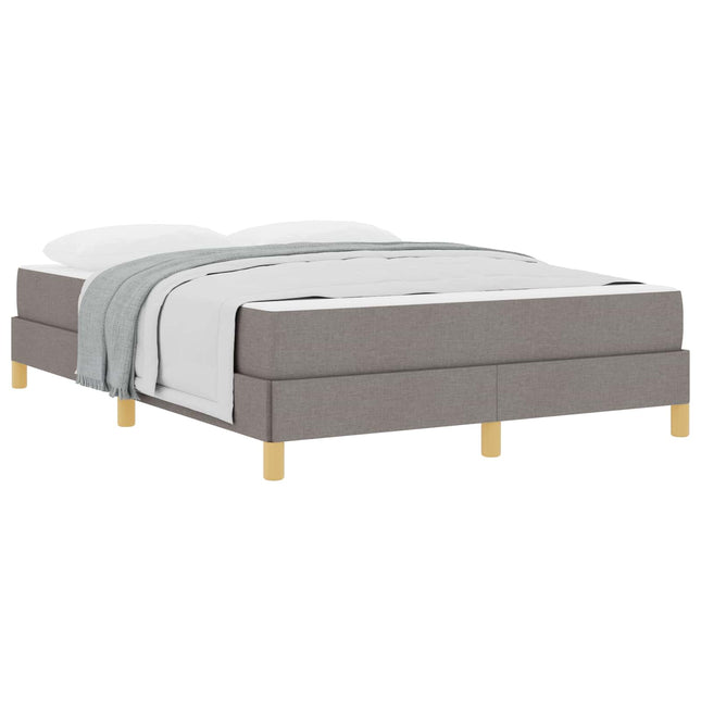 Box spring seng med madras Gråbrun 160 x 200 cm Stof