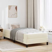 Sengestel med madras Creme 80 x 200 cm Stof