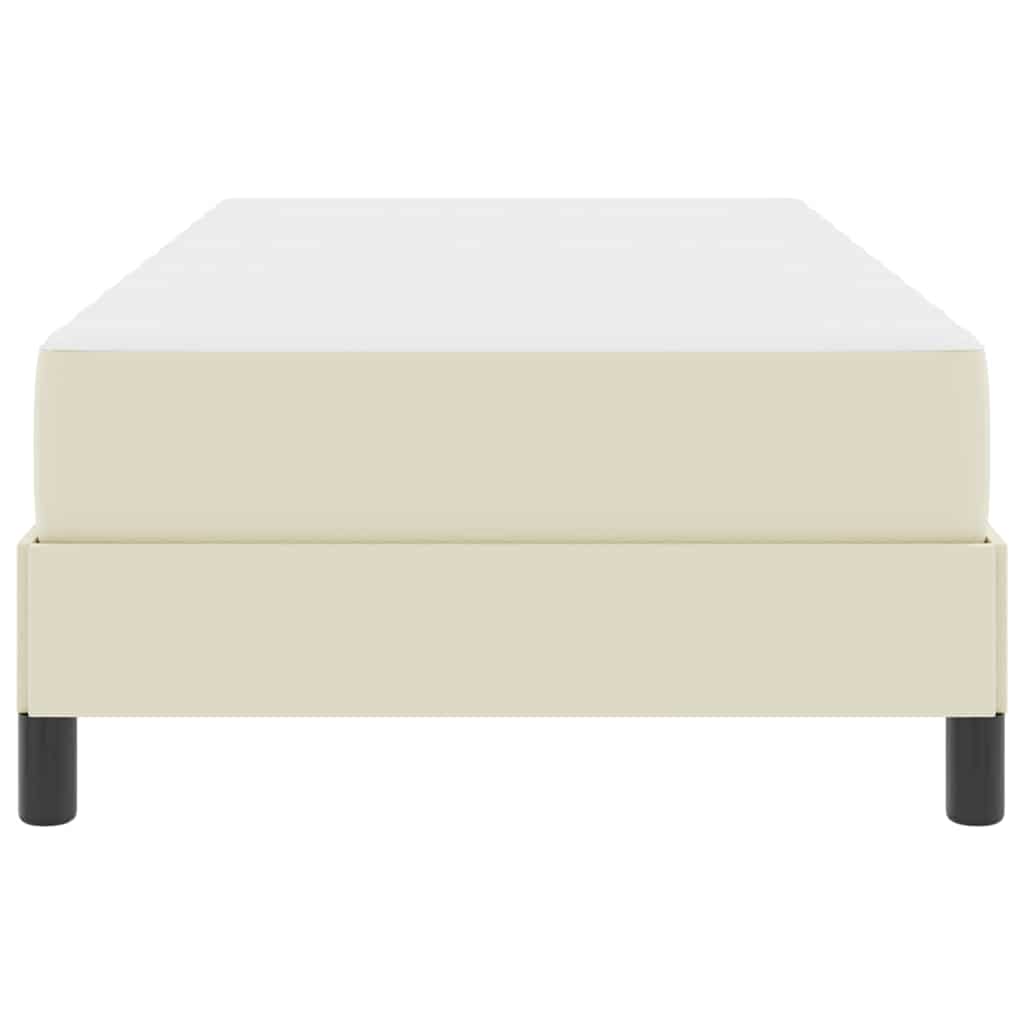 Sengestel med madras Creme 80 x 200 cm Stof