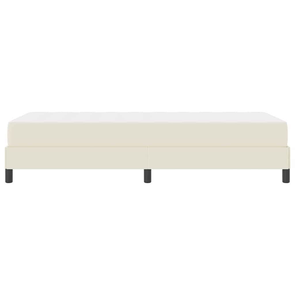 Sengestel med madras Creme 80 x 200 cm Stof