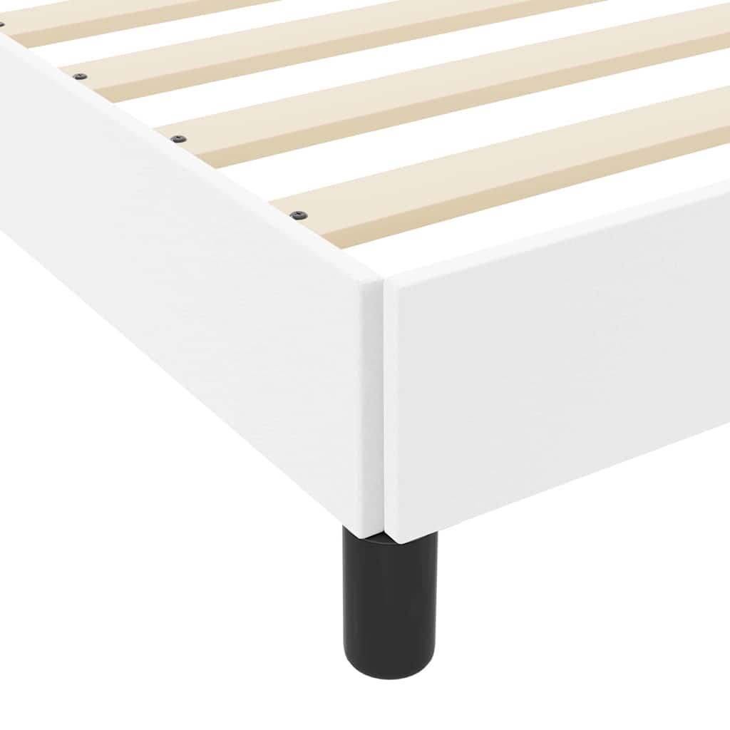 Sengestel med madras Ren Hvid 100 x 200 cm Stof