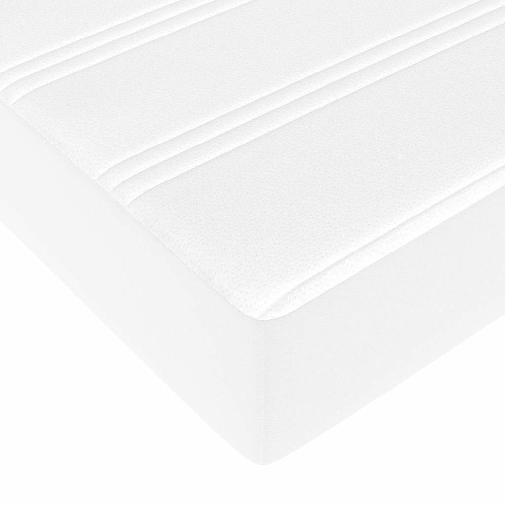 Sengestel med madras Ren Hvid 100 x 200 cm Stof