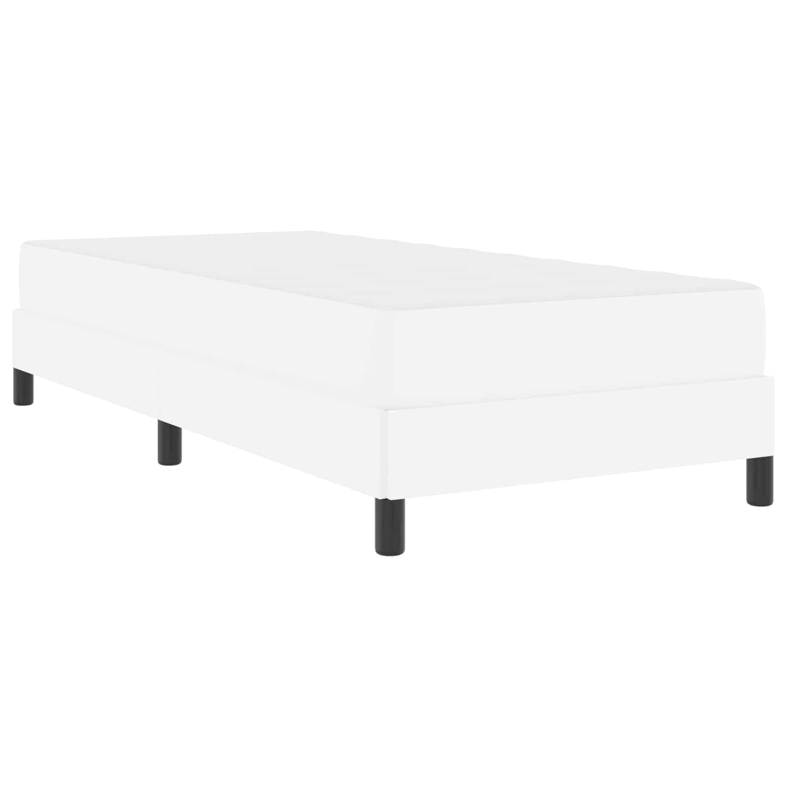 Sengestel med madras Ren Hvid 100 x 200 cm Stof