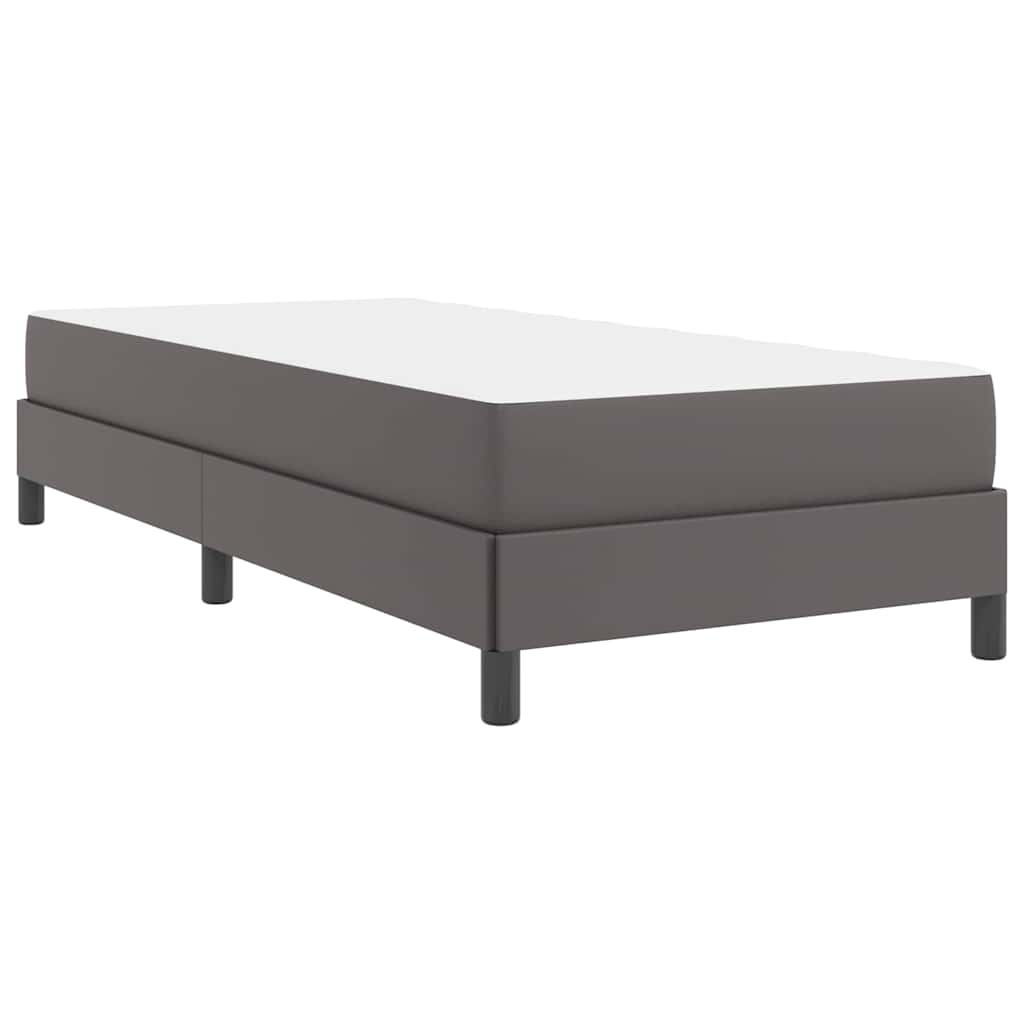 Sengestel med madras Grå 100 x 200 cm Stof