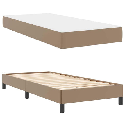 Sengestel med madras Cappuccino 100 x 200 cm Stof