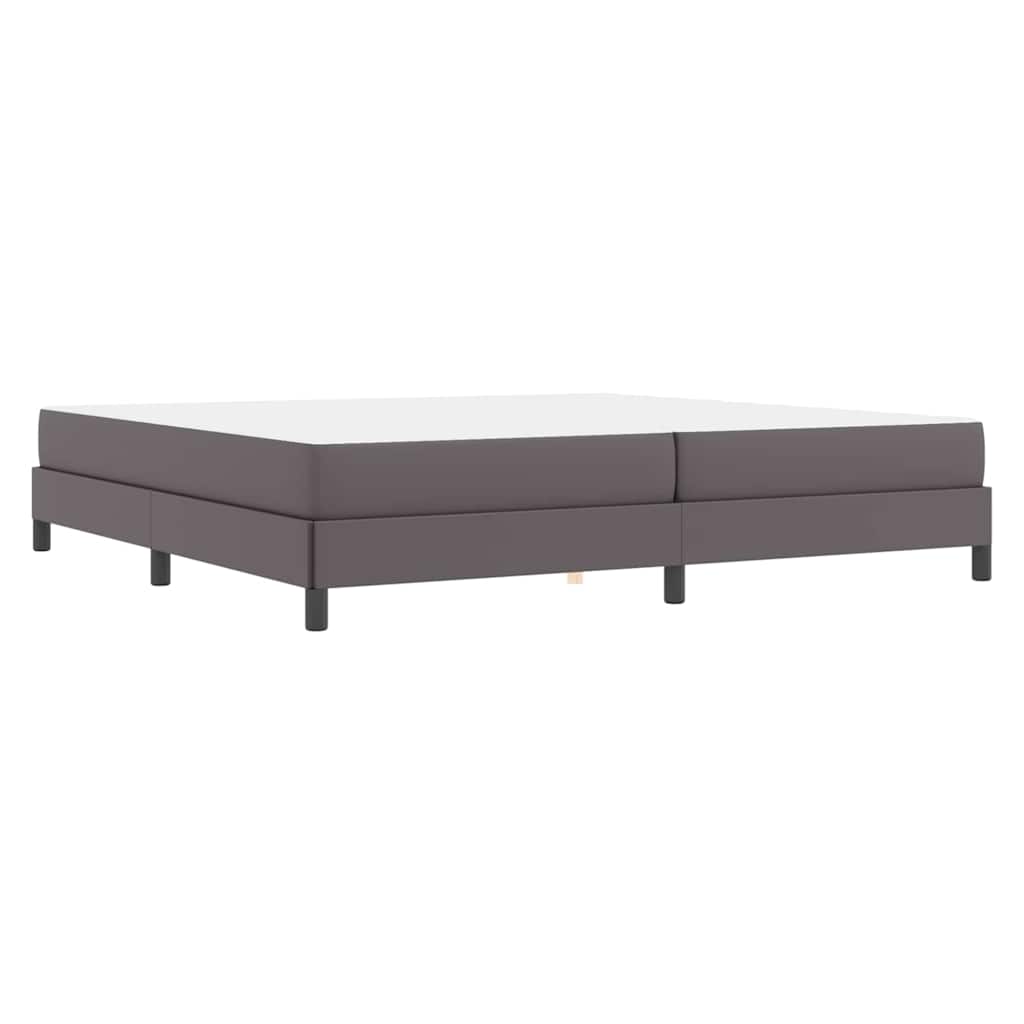 Sengestel med madras Grå 200 x 200 cm Stof