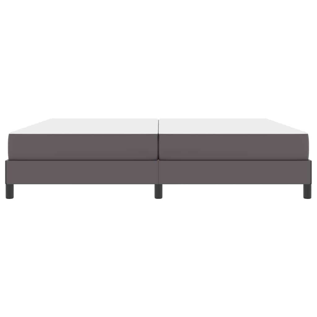 Sengestel med madras Grå 200 x 200 cm Stof