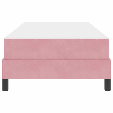Box spring seng med madras Lyserød 80 x 210 cm Stof
