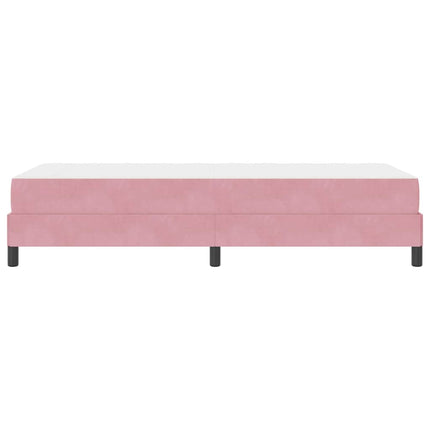 Box spring seng med madras Lyserød 80 x 210 cm Stof