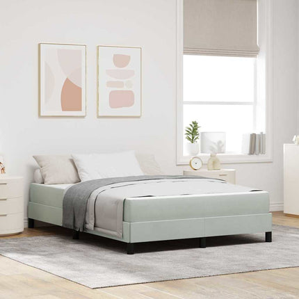 Box spring seng med madras Lysegrå 160 x 210 cm Stof