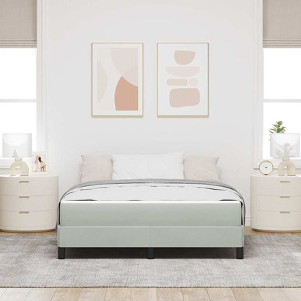 Box spring seng med madras Lysegrå 160 x 210 cm Stof