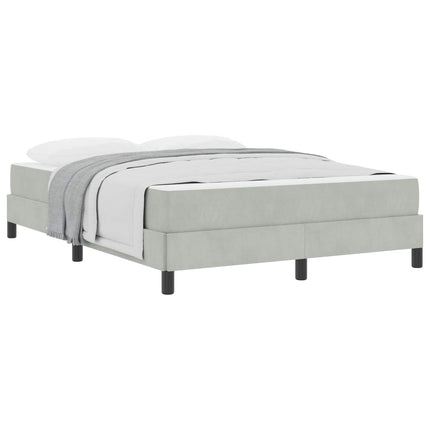 Box spring seng med madras Lysegrå 160 x 210 cm Stof