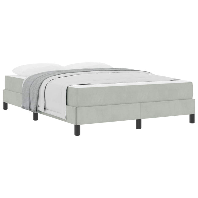Box spring seng med madras Lysegrå 160 x 210 cm Stof