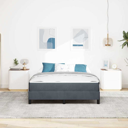 Box spring seng med madras Mørkegrå 160 x 210 cm Stof