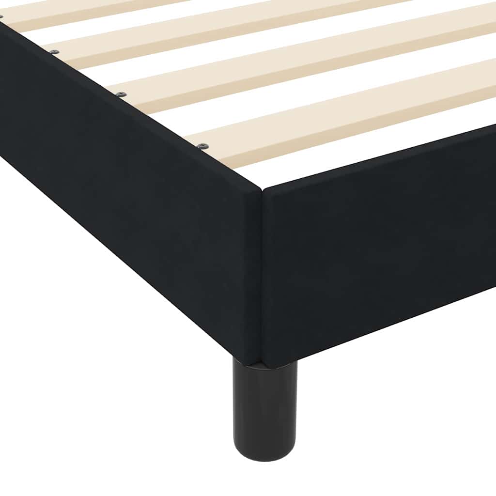 Box spring seng med madras Sort 160 x 210 cm Stof
