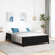 Box spring seng med madras Sort 160 x 210 cm Stof