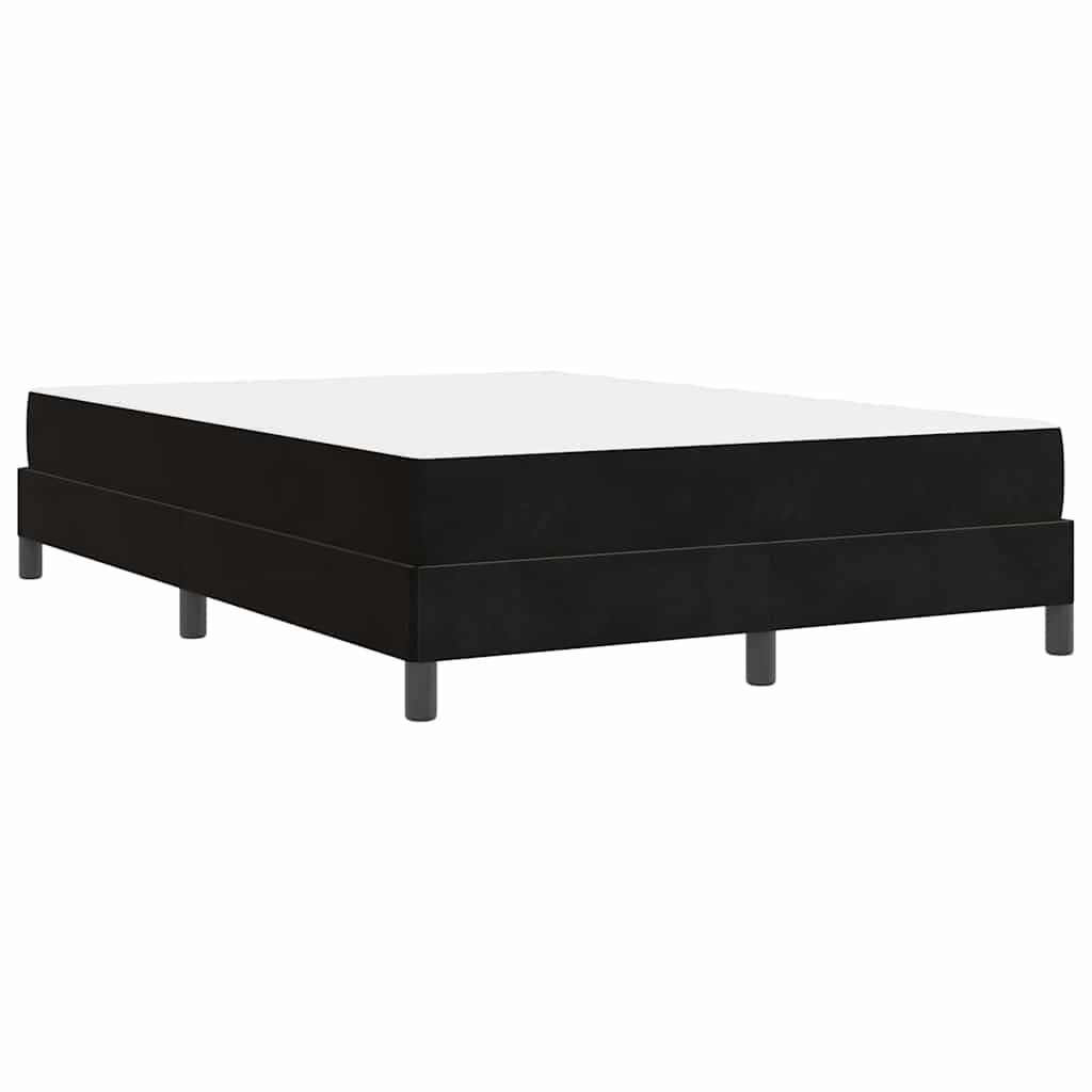 Box spring seng med madras Sort 160 x 210 cm Stof