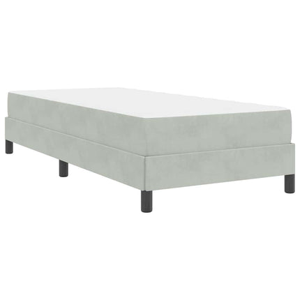 Box spring seng med madras Lysegrå 90 x 220 cm Stof