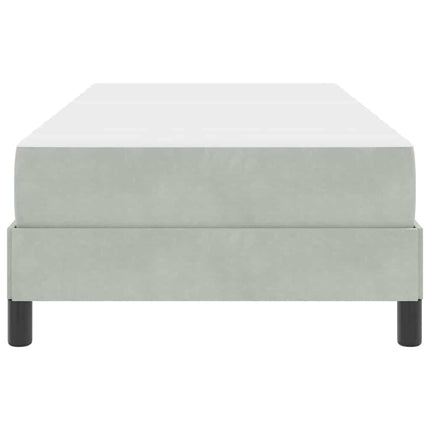 Box spring seng med madras Lysegrå 90 x 220 cm Stof