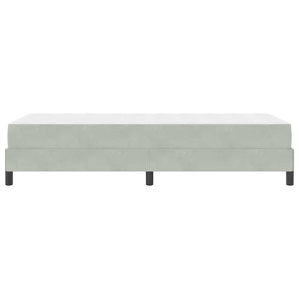 Box spring seng med madras Lysegrå 90 x 220 cm Stof