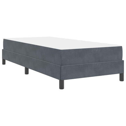 Box spring seng med madras Mørkegrå 90 x 220 cm Stof