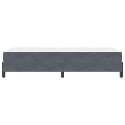 Box spring seng med madras Mørkegrå 90 x 220 cm Stof