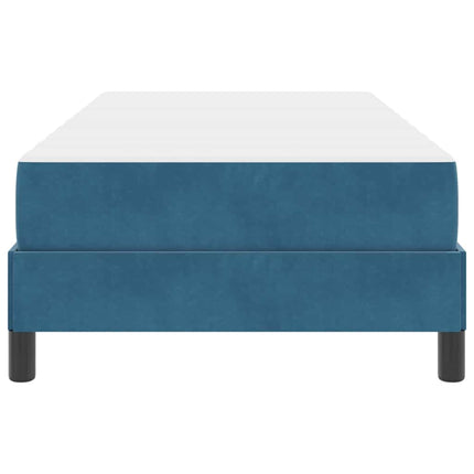 Box spring seng med madras Mørk blå 100 x 220 cm Stof