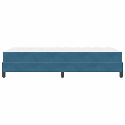 Box spring seng med madras Mørk blå 100 x 220 cm Stof
