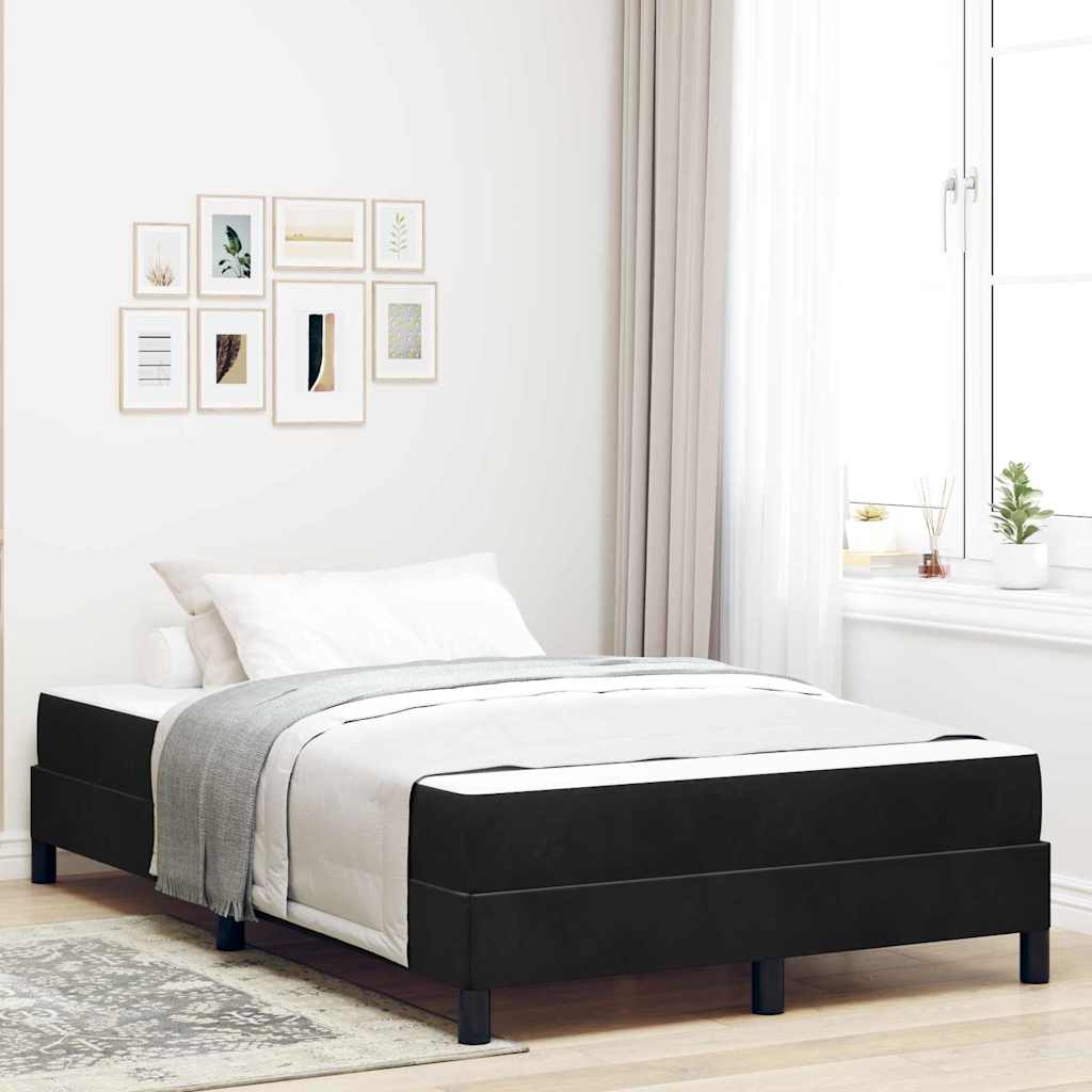 Box spring seng med madras Sort 120 x 220 cm Stof