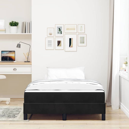 Box spring seng med madras Sort 120 x 220 cm Stof