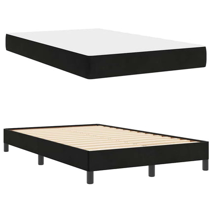 Box spring seng med madras Sort 120 x 220 cm Stof