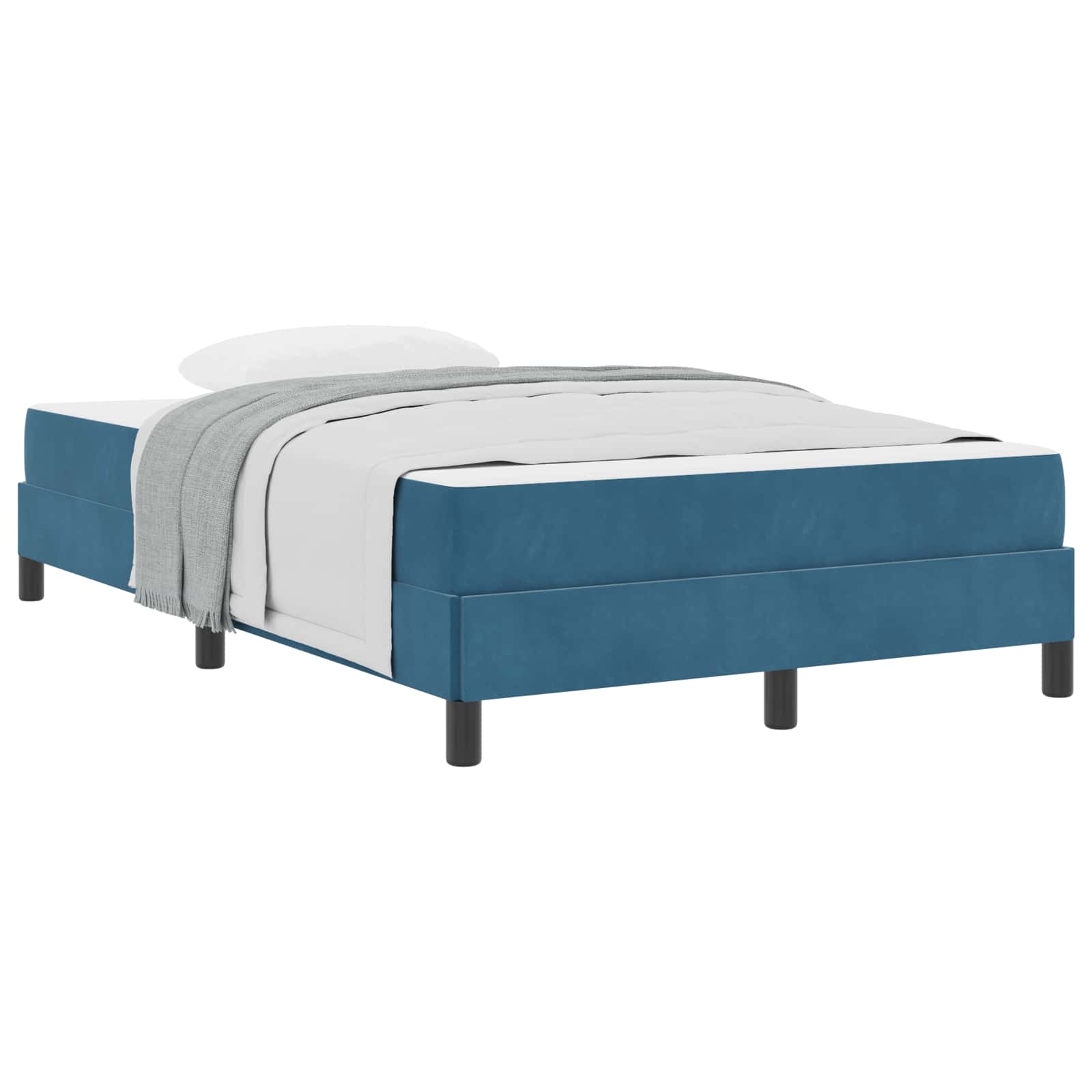 Box spring seng med madras Mørk blå 120 x 220 cm Stof